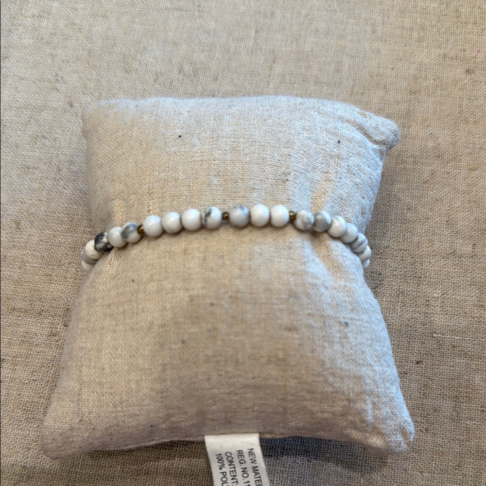 White Beaded Bracelet